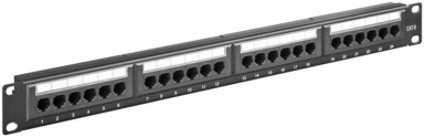 MICROCONNECT Patch panel CAT6, 24 porta, 19"